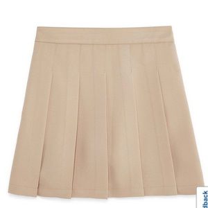 NWT Khaki Pleated Skirt